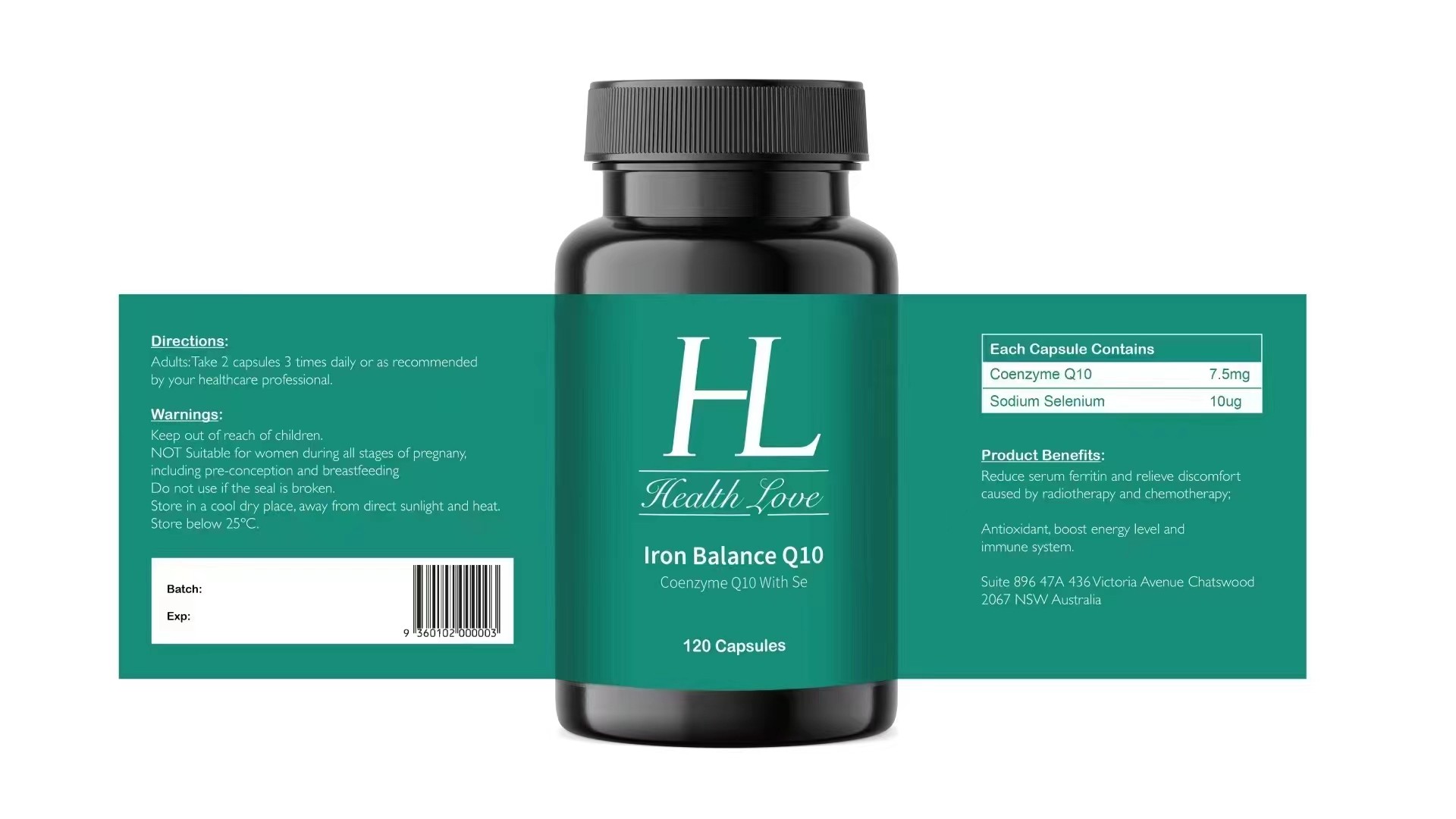 HealthLove 铁平衡辅酶Q10 120粒